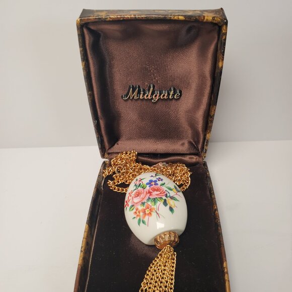 Vintage Ceramic Pomander Necklace  Made in England - Picture 2 of 13